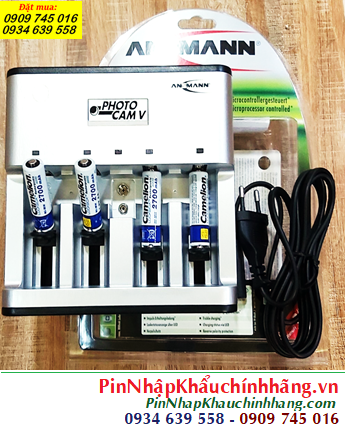 Ansman Photocam V, Bộ sạc 4 Pin AA -Kèm sẳn 4 pin sạc Camelion NH-AA2700LBP2 LOCKBOX